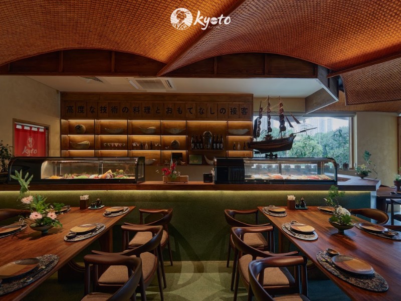 không gian quầy bar