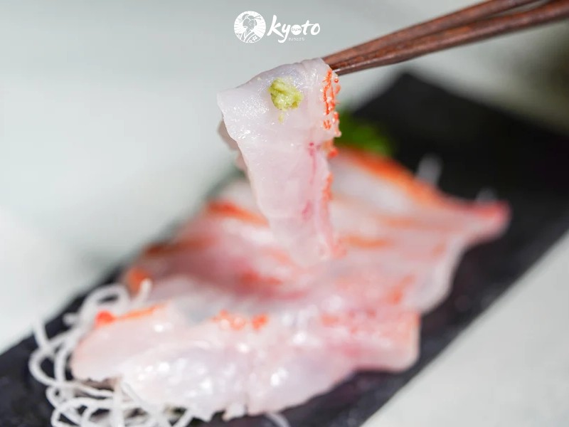 Cách thưởng thức sashimi cá Kinki